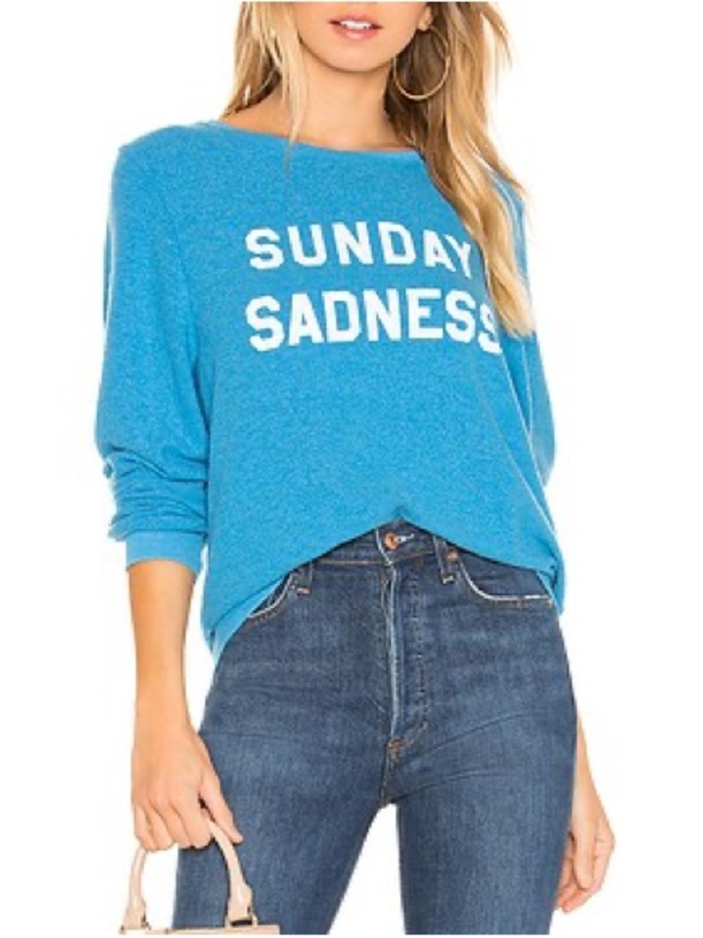 Revolve Wildfox Couture Blue Sunday Sadness Small Made in Los Angeles